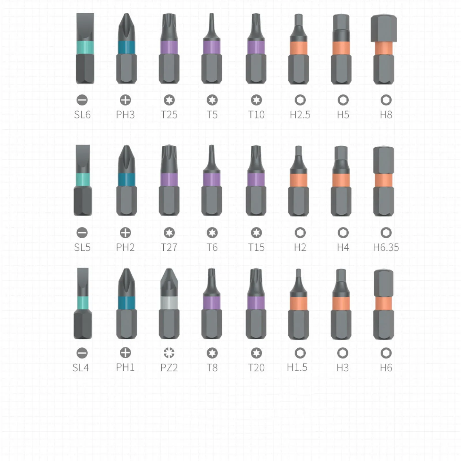 مجموعة مفكات براغي بسقاطة مغناطيسية قابلة للتحويل أداة إصلاح مع مقبض قابل للفصل مجموعة أدوات منزلية من الفولاذ