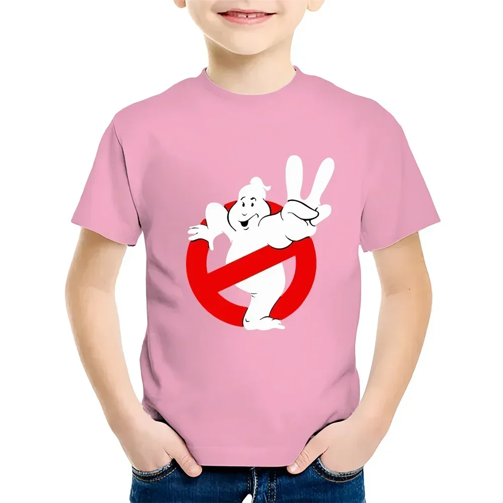 Summer Cartoon Cotton Kids T-shirt for Boys/Girls Ghostbusters Games Print Short Sleeve Cute Kawaii New 2026