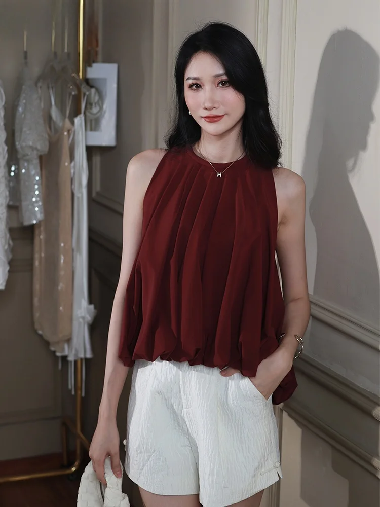 

Женский топ Ele Svel Neline: модный, молодежный дизайн, цветочный узор, очаровательный, свободный крой, лето 2024, в корейском стиле