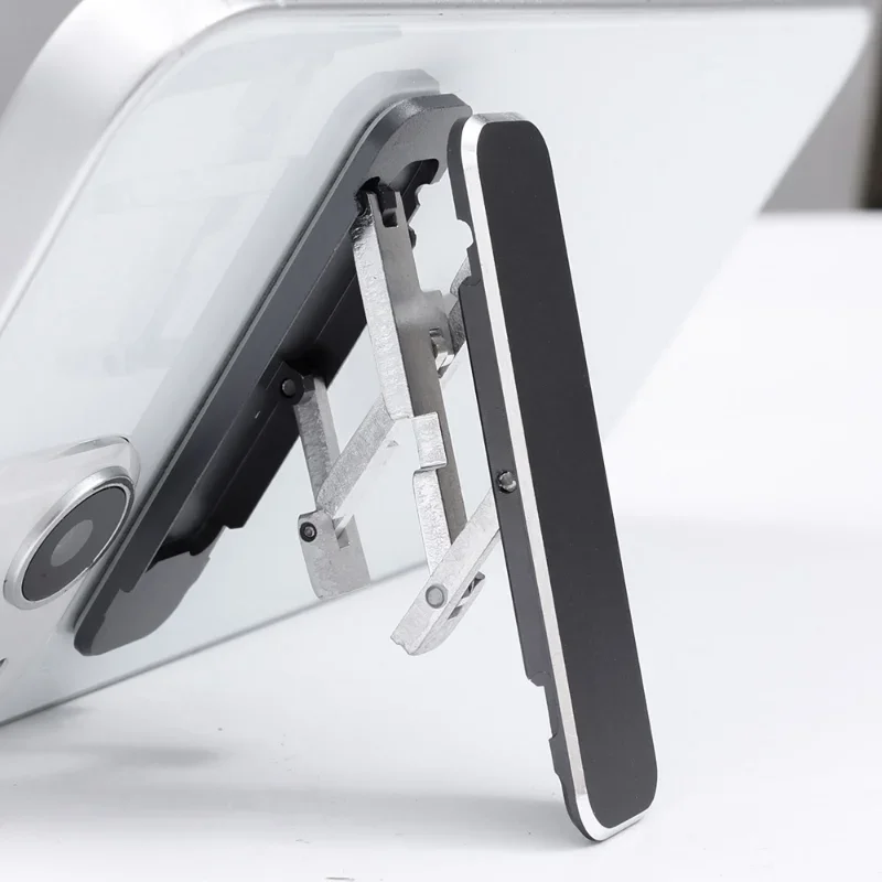 Universal Invisible Phone Holder Desktop Foldable Metal Phone Bracket Mount Ultra-thin Self-adhesive Mini Mobile Phone Kickstand