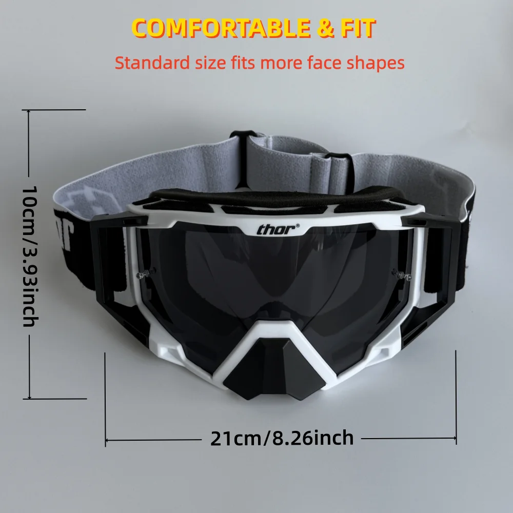 MX ATV Motocross HD Goggles Wind Dust Resistant UV Protective Lens for off Road Multi Outdoor Sports