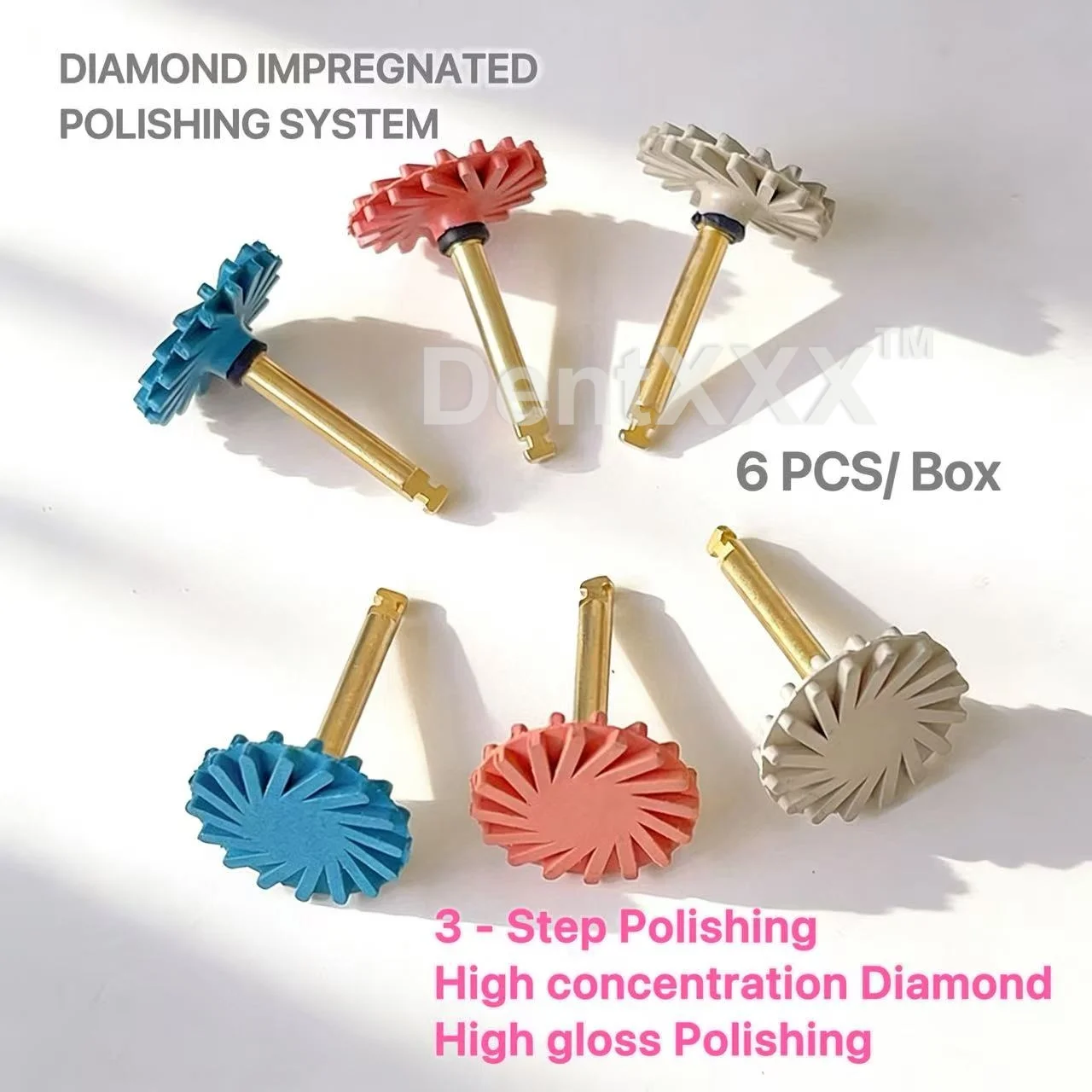 

3- STEP Polishing Diamond Impregnated Polishing Discs High Gloss Polishing Wheels Kits