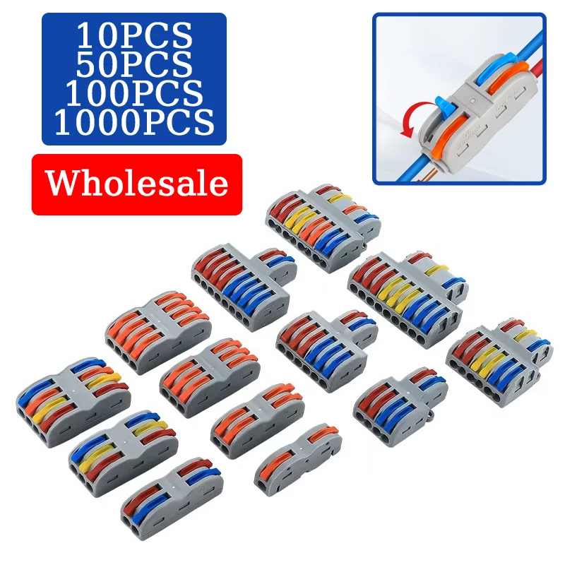 

1 In Multiple Out Fast Wiring Connector Universal Splitter Wiring Cable Push In Terminal Block Universal Fast Wiring SPL 222 223