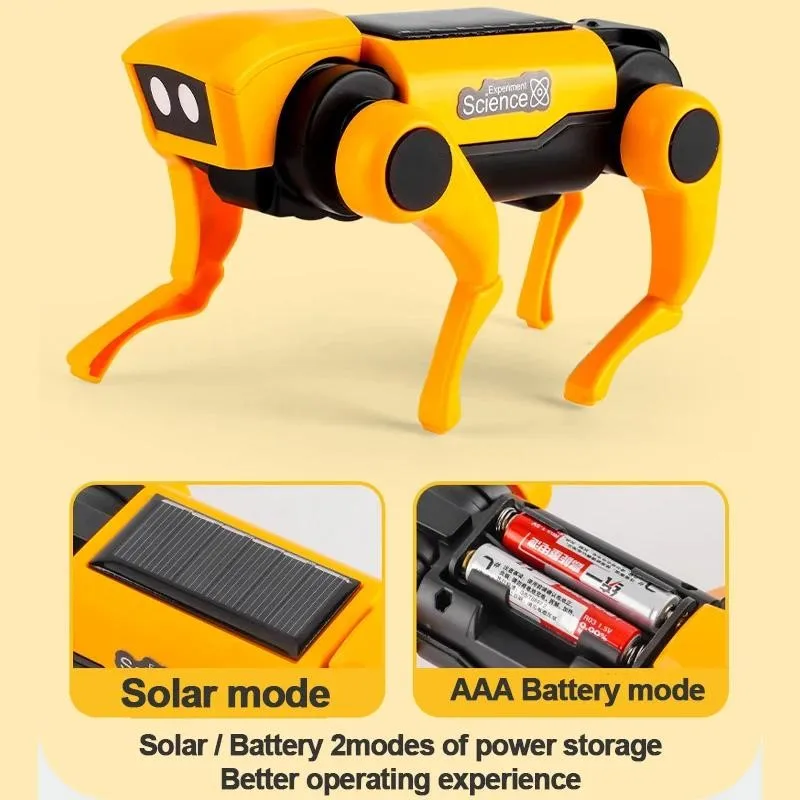 Diy リモコンロボット動物ソーラーロボットキット子供のための機械犬電気動物太陽エネルギー蒸気教育玩具