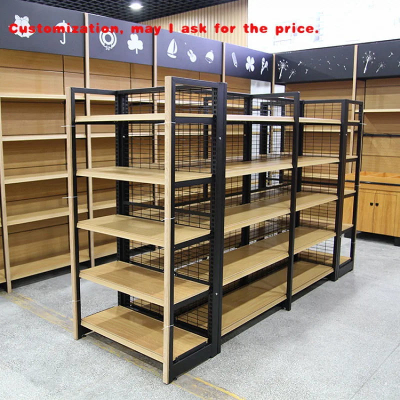 

custom.New Exhibition Booth Metal Frame Shelf Shop Shopping Mall Steel Shelves Wooden Display Racks