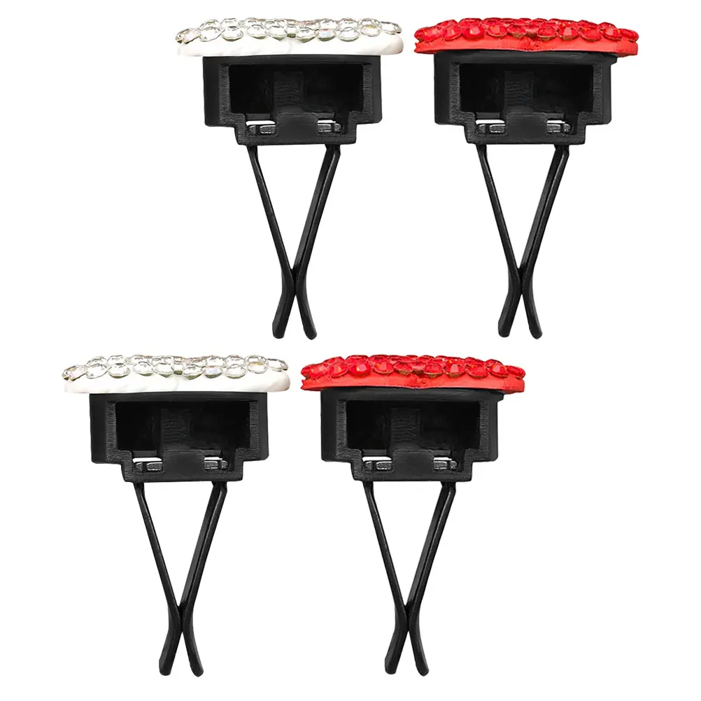 

4pcs Air Freshener Vent Clips Fragrance Diffuser Bling Rhinestone Heart Shapedaesthetic Accessories Interior Decorative Outlet