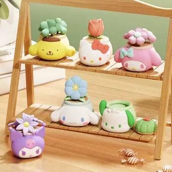 三麗鷗盆栽系列盲盒可愛卡通女孩擺件卡哇伊Hello Kitty Melody Kuromi辦公室裝飾驚喜禮物 10 最佳銷售 三麗鷗盲盒 - №7
