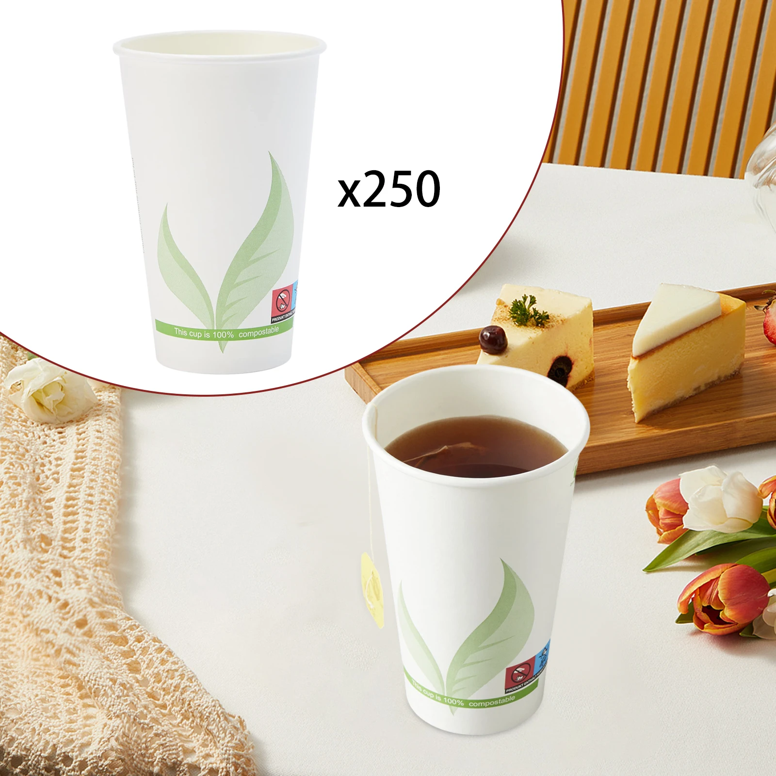 250pcs Party Tableware Paper Cups Disposable 16oz Paper Cups Drinking Water Cups holiday paper cups Paper Beverage Cup