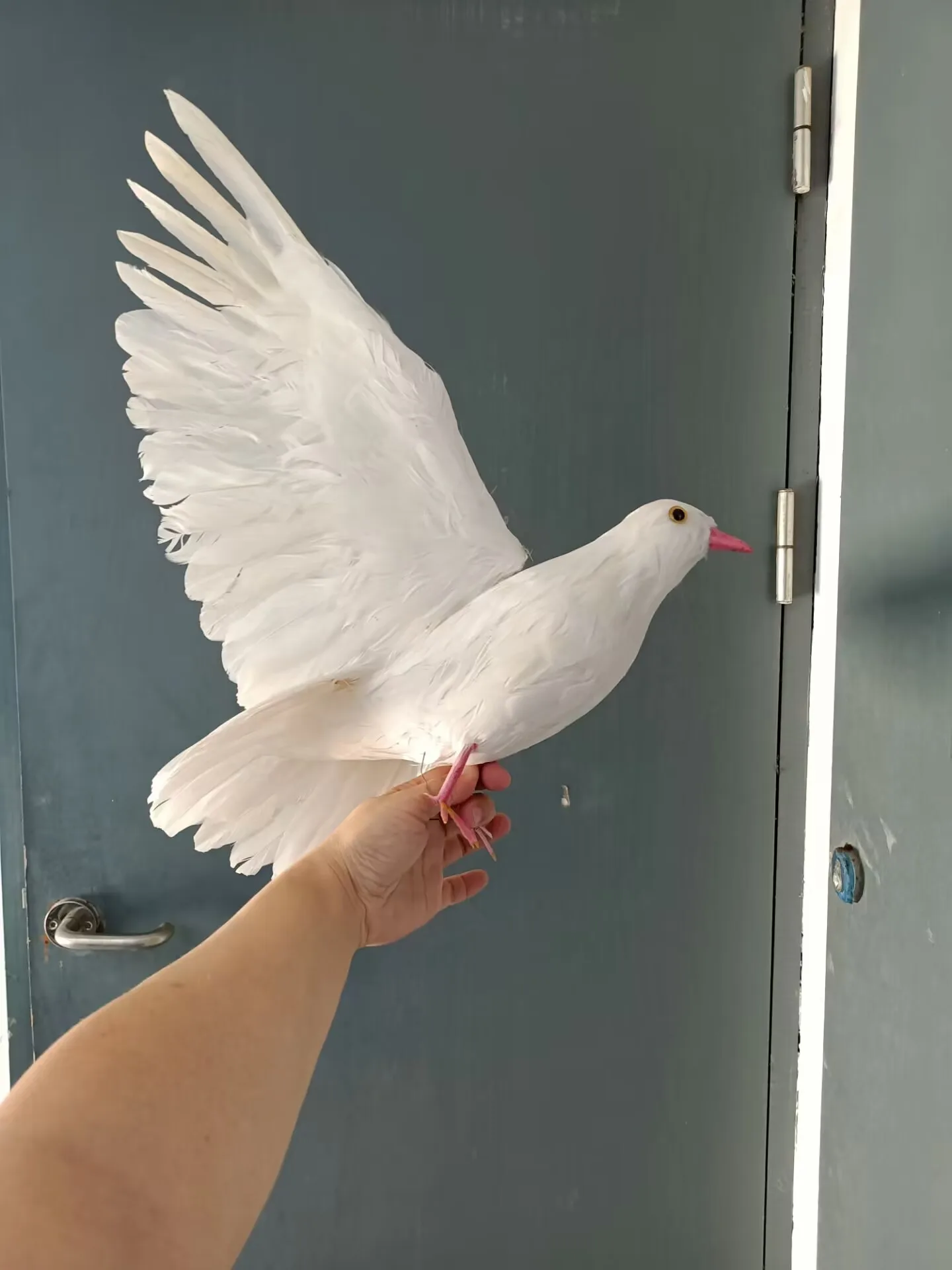 

big simulation dove model foam&feather wings white bird gift about 40x65cm xf0073