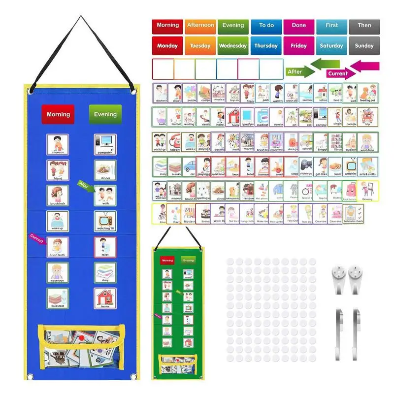 Kids Visual Schedule Calendar Chart Toddler Weekly Routine Chart Daily Schedule For Kids Autism Learning Tools Gift