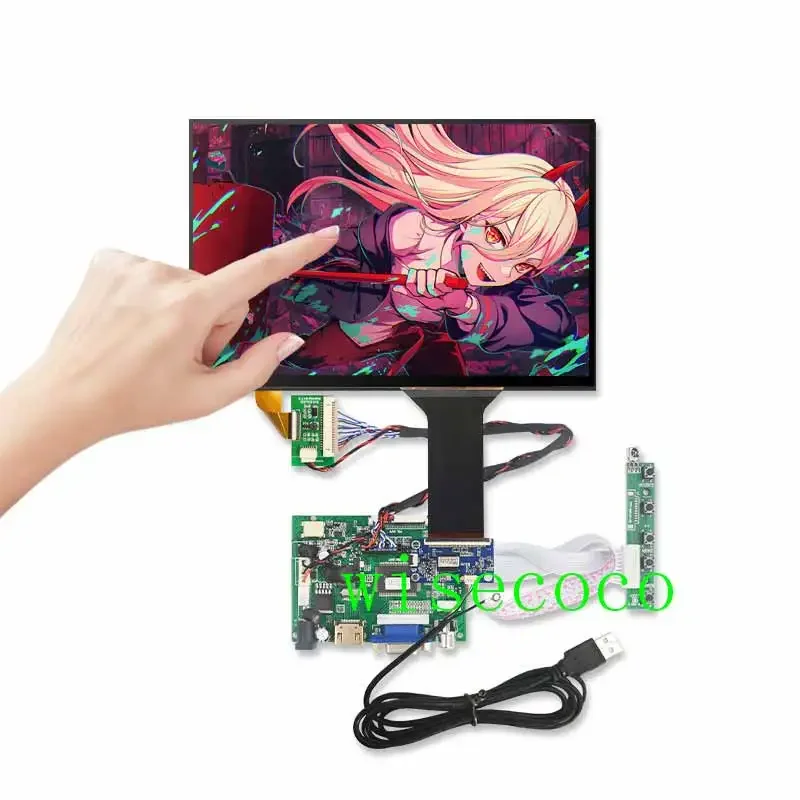 

10.1 Inch 1280*800 IPS LCD Display Screen Capacitive Touch Panel VGA AV LVDS 2AV Raspberry PI Laptop