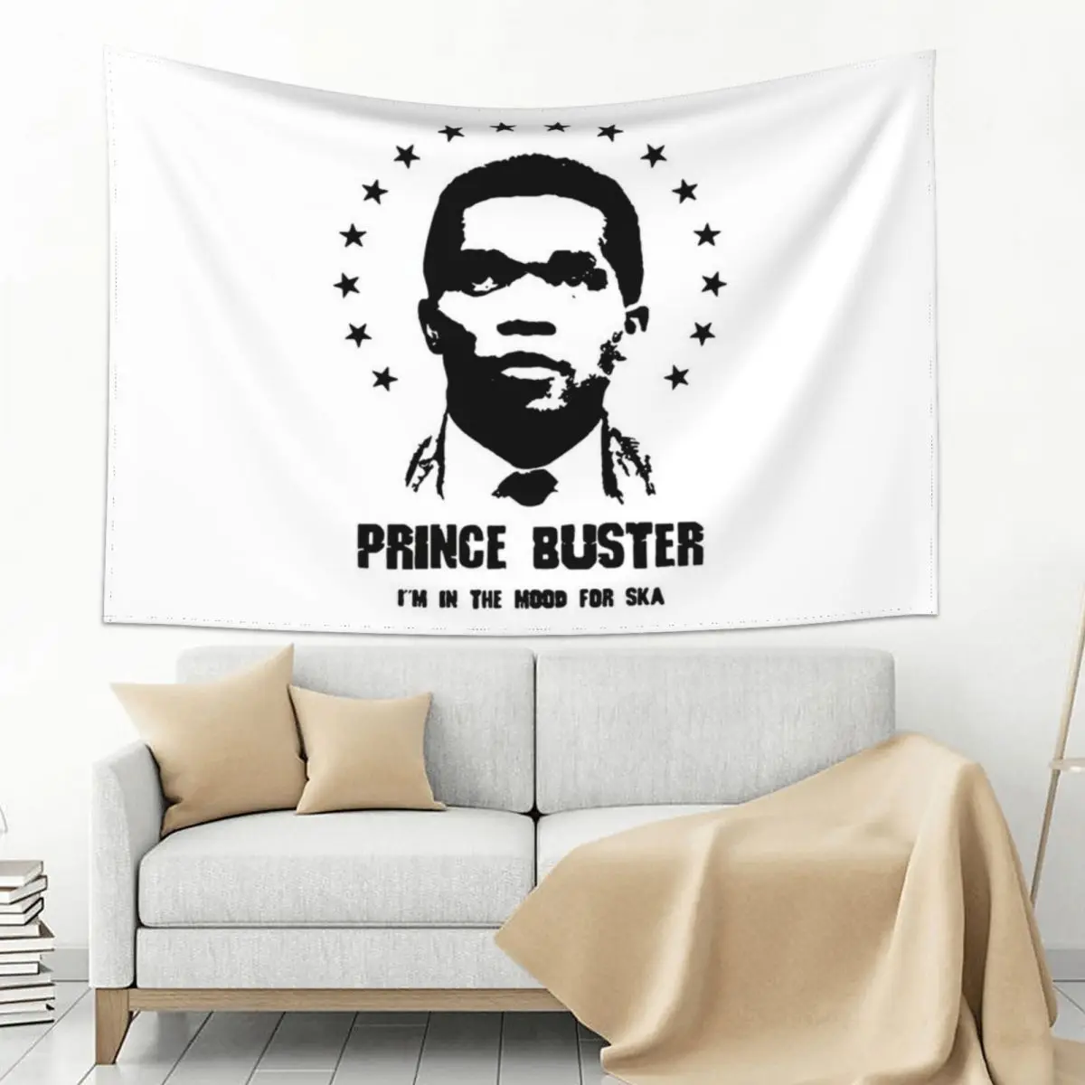 

Prince Buster Ska "I'm In the Mood for Ska" album cover (w/ white outline) Tapestry