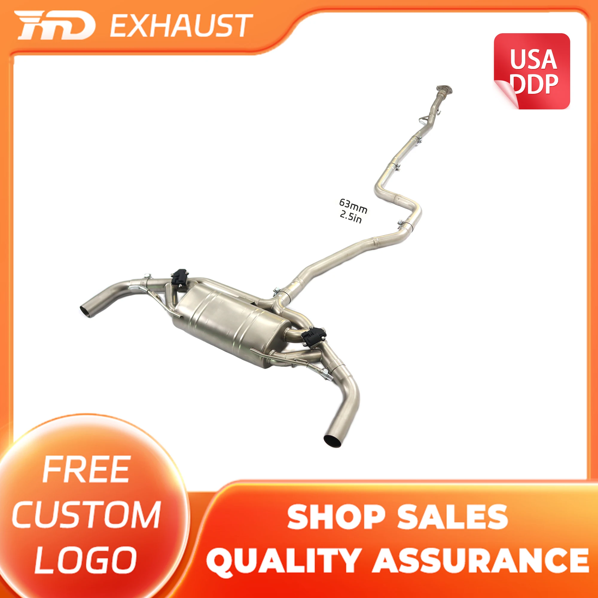 

HMD Exclusive Customization SS304 Exhaust Performance Catback For Mercedes Benz A200 W177 1.3T FWD With Electronic Valve