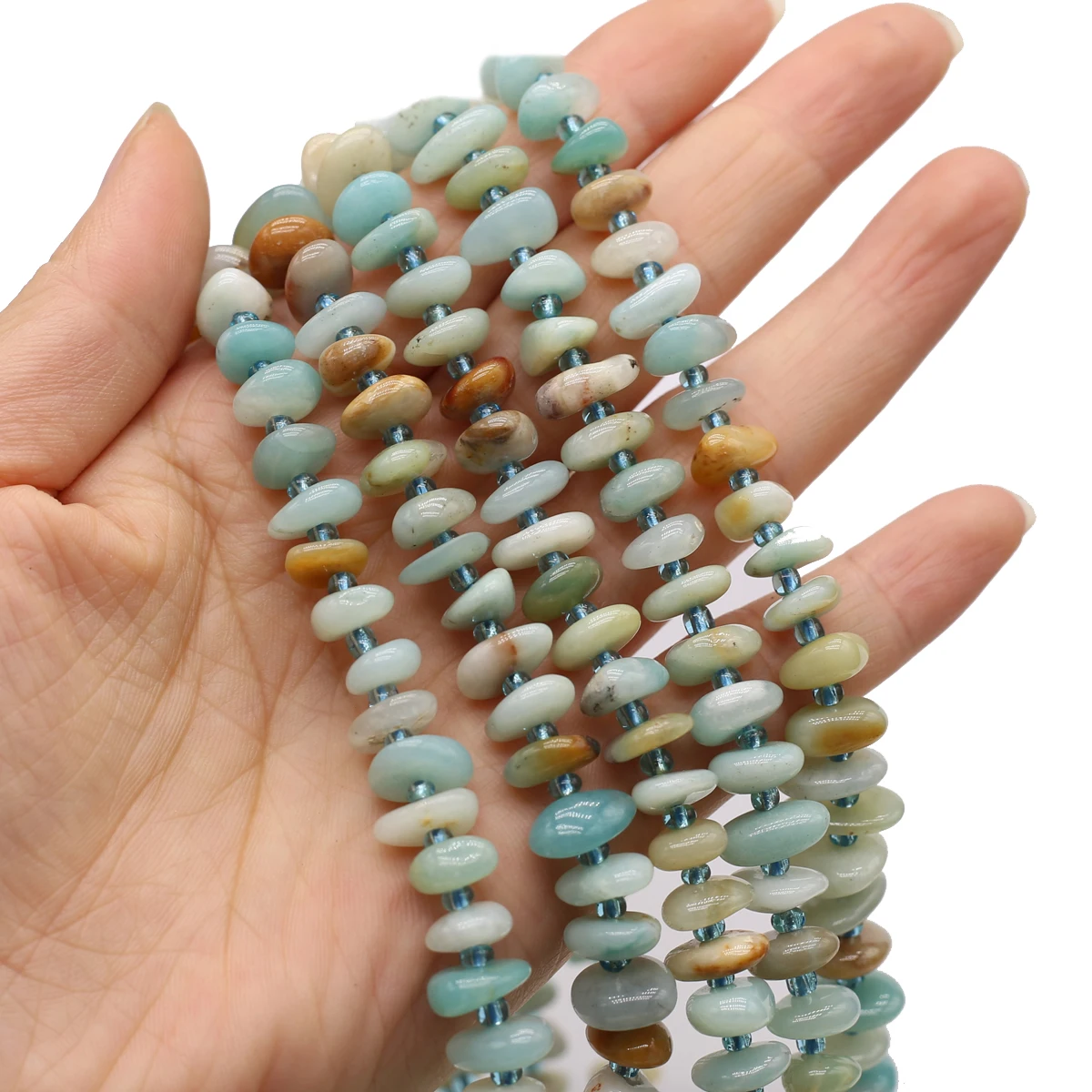Unregelmäßiger Rohstein Naturstein Amazon Lose Abstand Perlen Schmuckherstellung DIY Halskette Armband Zubehör Geschenk – Detail 1