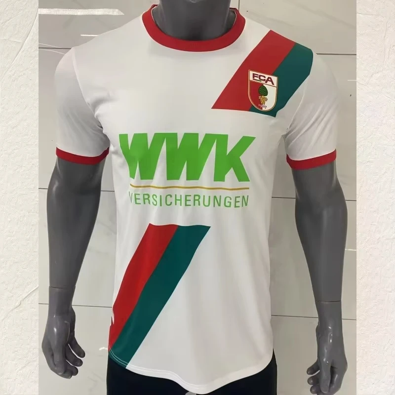 25-26 Bundesliga Augsburg Home Jersey رقم 20 موريس أوغسبورغ إصدار المروحة لكرة القدم جيرسي #2