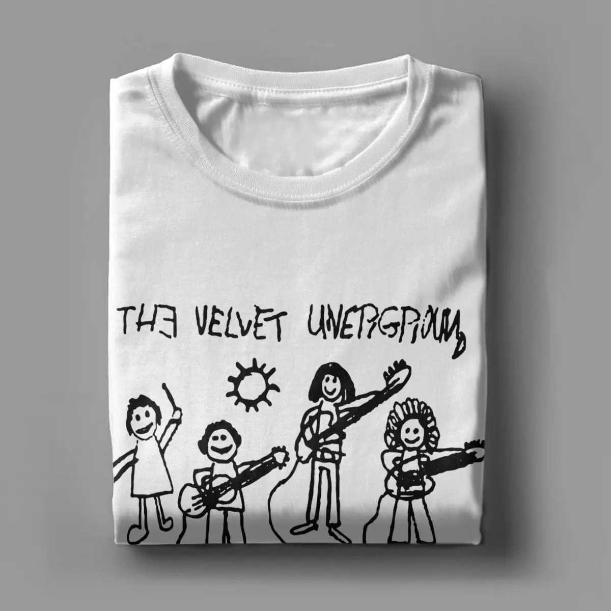 The Velvet Underground T-Shirt for Men Fun Pure Cotton Tees Round Neck Short Sleeve T Shirts Plus Size Tops