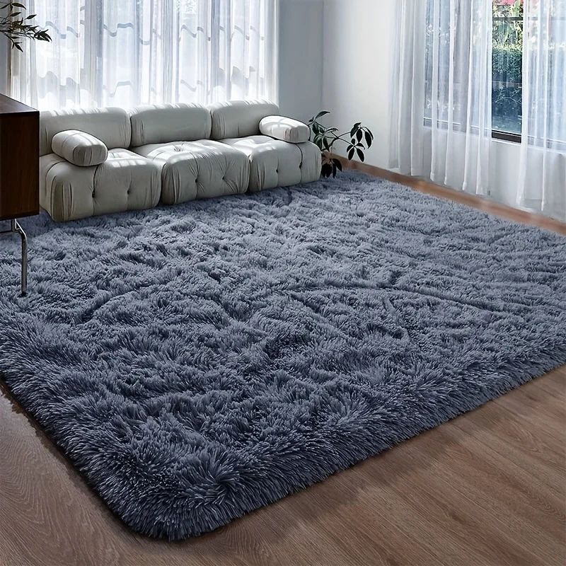 1pc Ultra Plush Fluffy Rug, Super Soft Tie-Dyed Fuzzy Area Rugs For Bedroom Living Room, Large Plush Furry Shag Rugs, Kids Playr