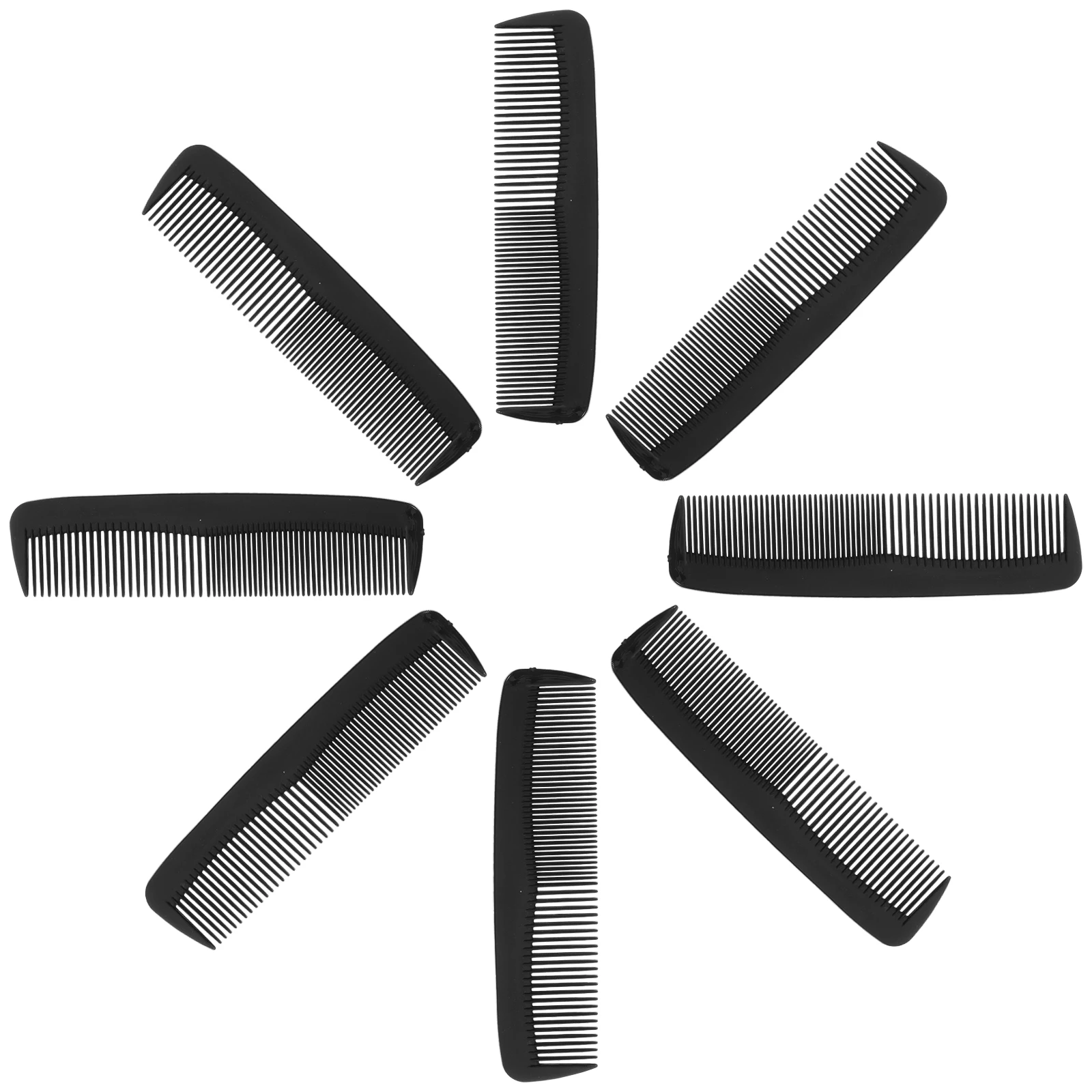 

50pcs Mini Portable Comb Set for Women Men Travel Fine Barber Small Combs PP Material Black Color Detangler Shower