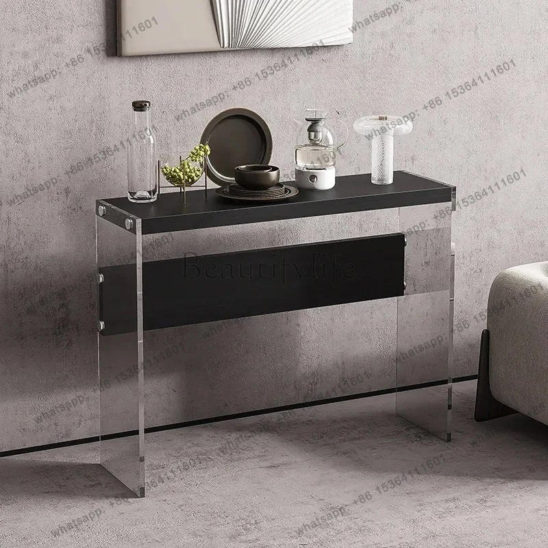 Modern Minimalist Console Table Rectangle Acrylic Thin Rustic Console Table Porch Entrance Woonkamer Tafel Hallway Furniture