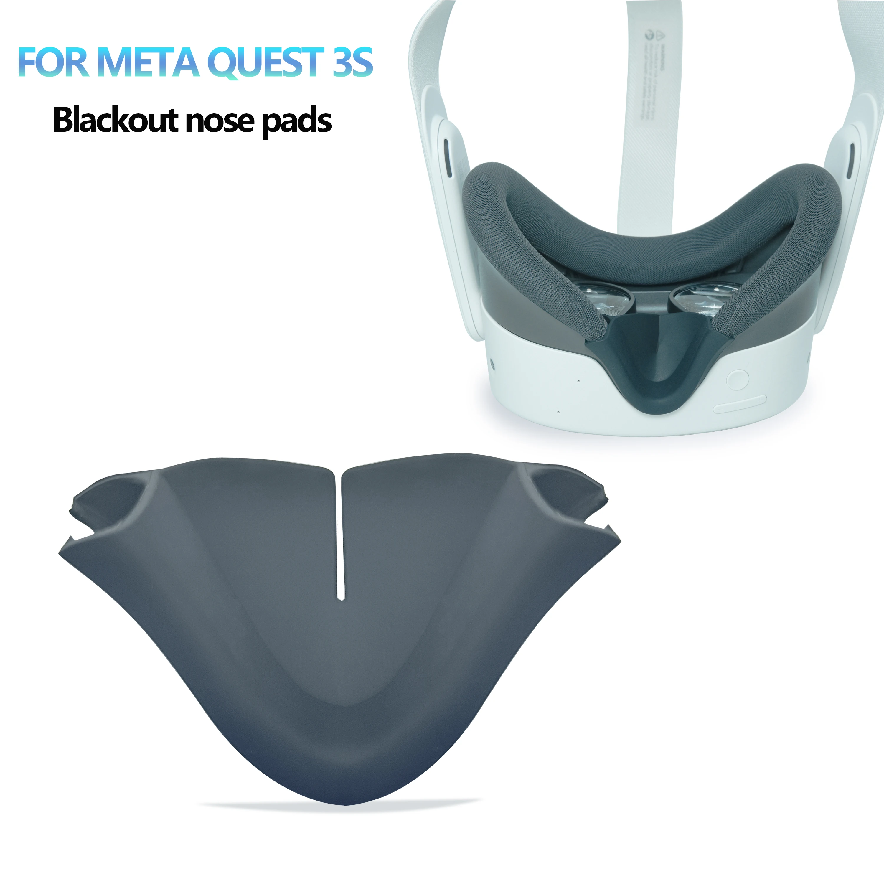 Washable Light-Blocking Nose Pad for Meta Quest2/quest3S VR Headset - Leak-Proof Silicone Nose Rest