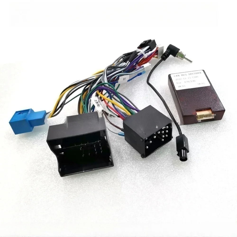Car Radio Cable CAN-Bus Adapter For BMW 5 Series E46 E39 X5 E53 Power Wiring Harness 16 Pin Android Auto Multimedia Connector
