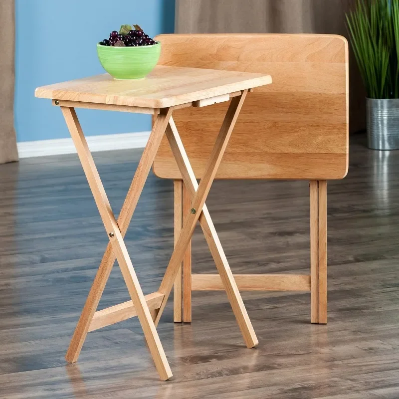 2-pc Snack Table Set, Natural, 19.06 X 14.57 X 25.98