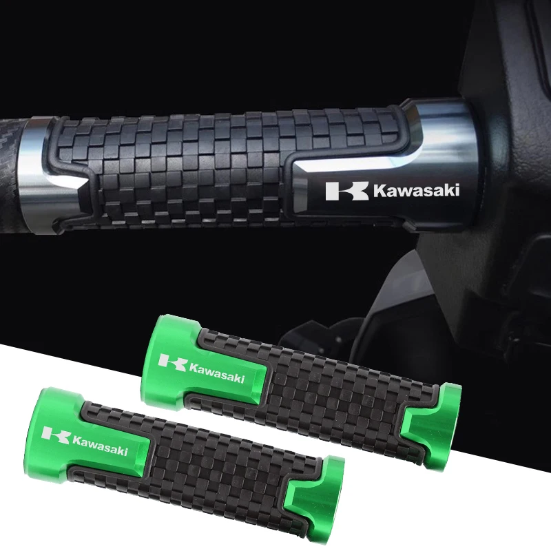 

Motorcycle CNC Aluminum Rubber Gel 22mm Handle Bar Grip Hand Grips For KAWASAKI NINJA Z800 Z750 ZX10R ZX6R ER6N