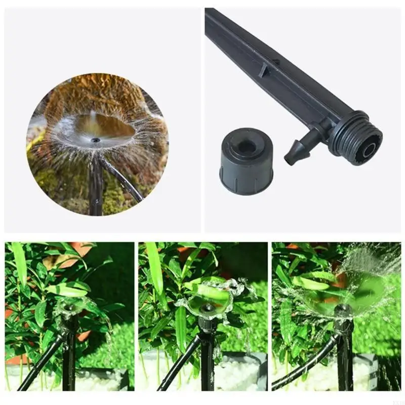 KX4B 100PCS Émetteurs goutte à goutte réglables à 360 degrés huit / cinq trous débive