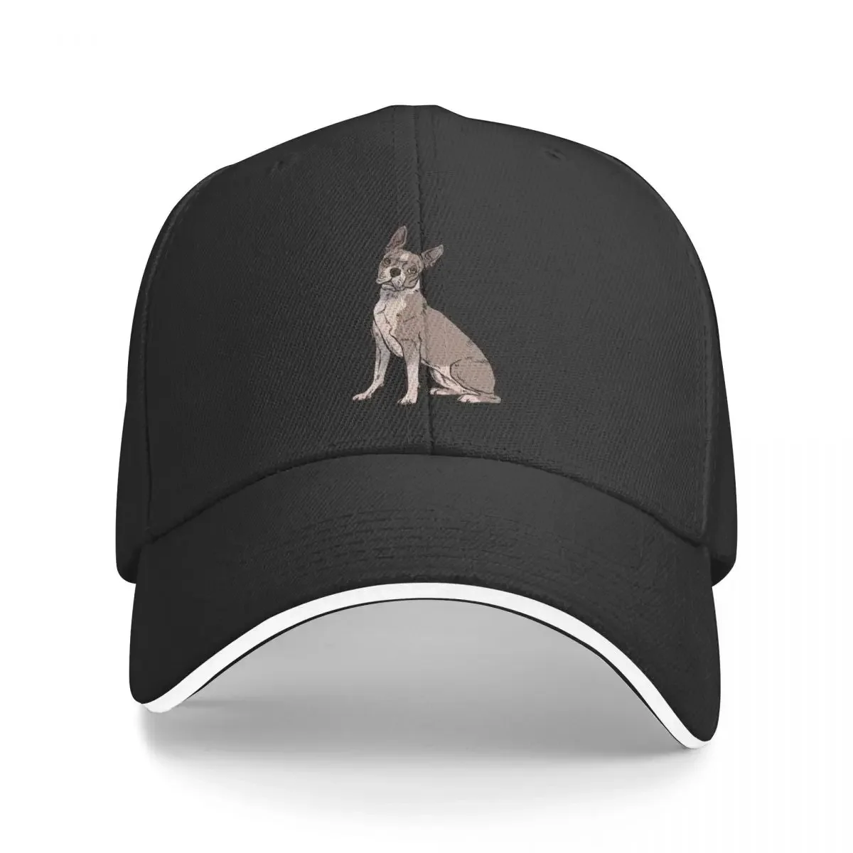 Lilac Boston terrier sitting Baseball Cap Sunhat foam party Hat Hat Beach Gentleman Hat Man Women's