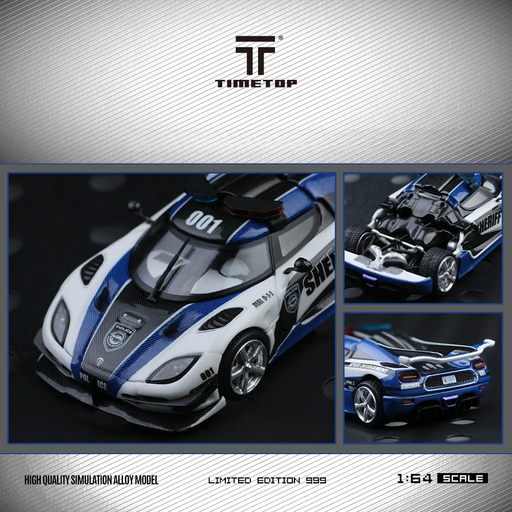 **الطلب المسبق ** Time Top TT x Time Micro TM 1:64 One 1 Police Livery Diecast Model Car
