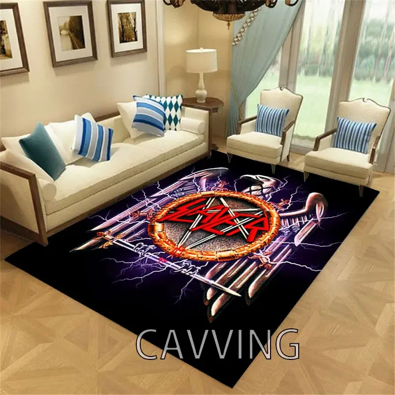 

Slayer Rock Band 3D Printed Carpet Soft Flannel Rugs Anti-slip Large Rug Carpet Home Decoration Capet Rugs for Living Room Z1