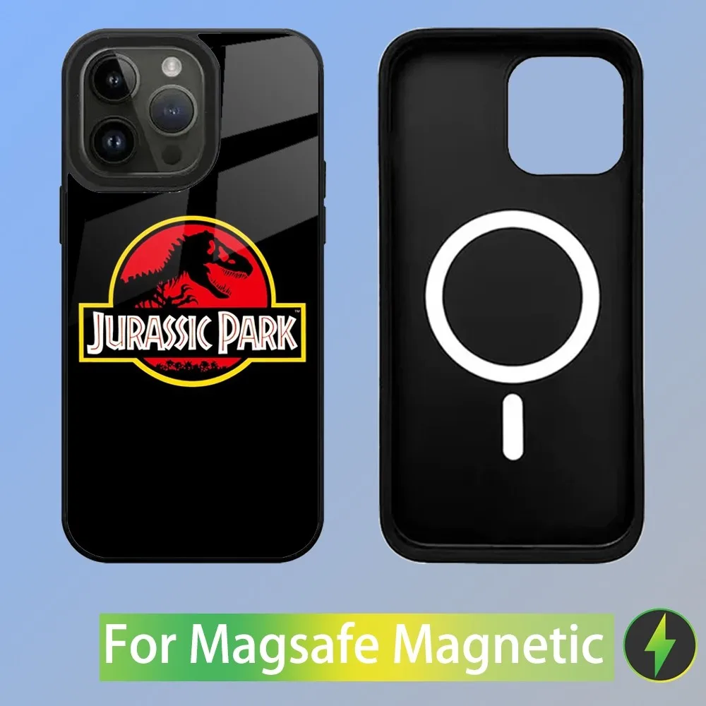 J-Jurassic Park Dinosaur World Phone Case For iPhone 15,14,13,12,11,Plus,Pro,Max Mini Magsafe Magnetic Wireless Charging