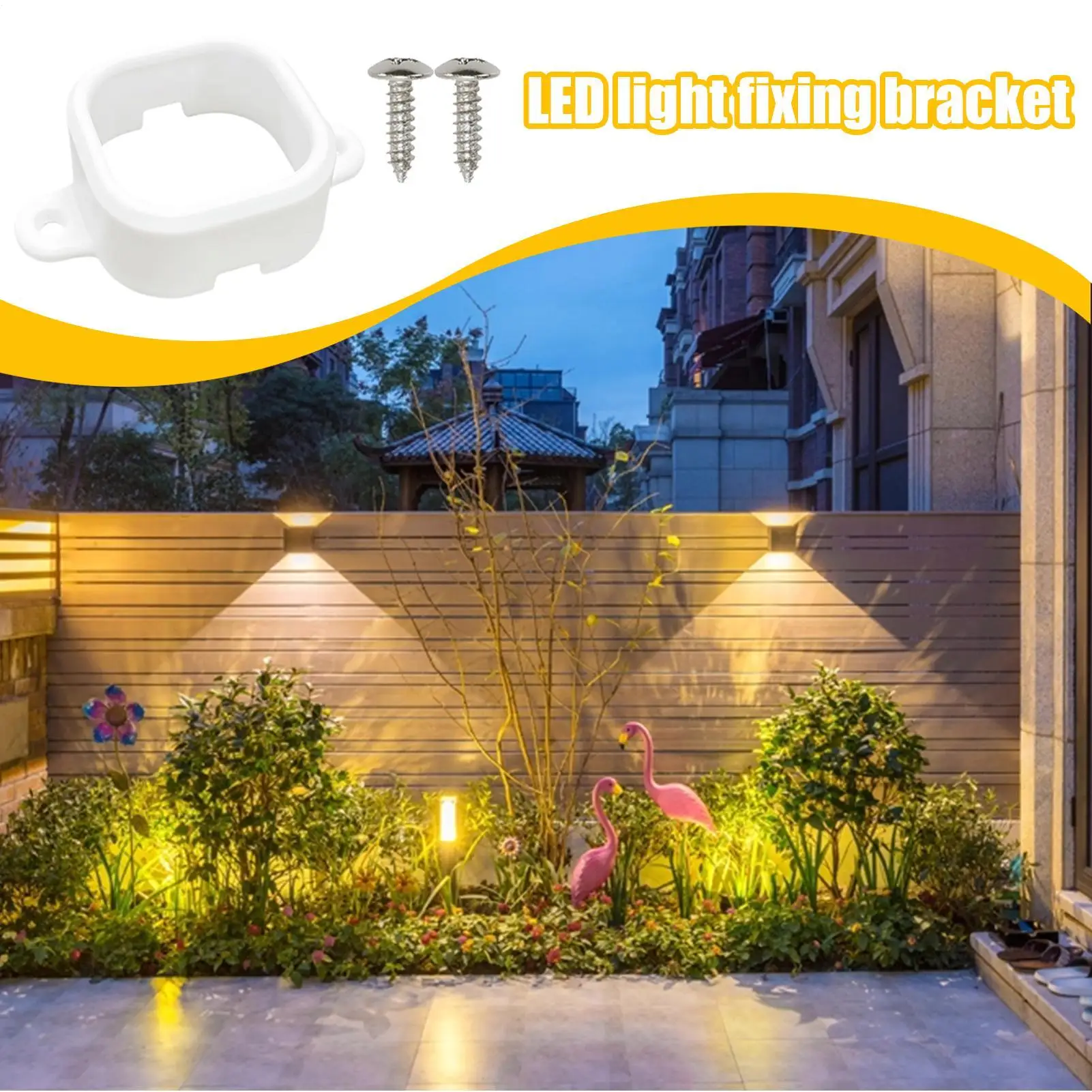 20 قطعة مجموعة تركيب الإضاءة الخارجية دعامات الحائط مع مسامير ومشابك مقاومة للماء لأضواء Govee Pro الخارجية H706 #3