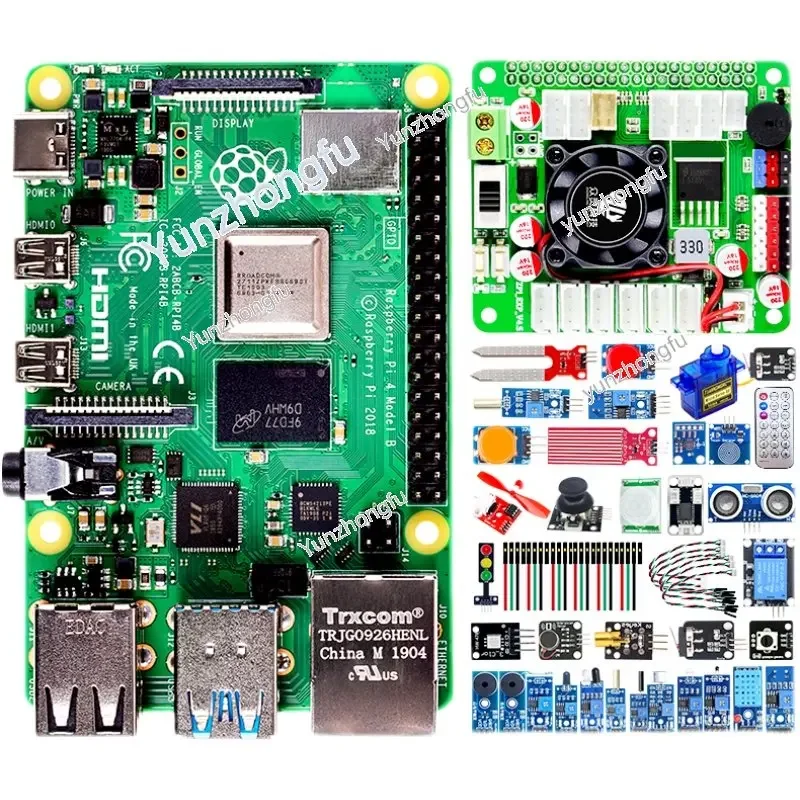 Raspberry Pi 4B Expansion Board Entry Learning Sensor Pi Development  Python Programming