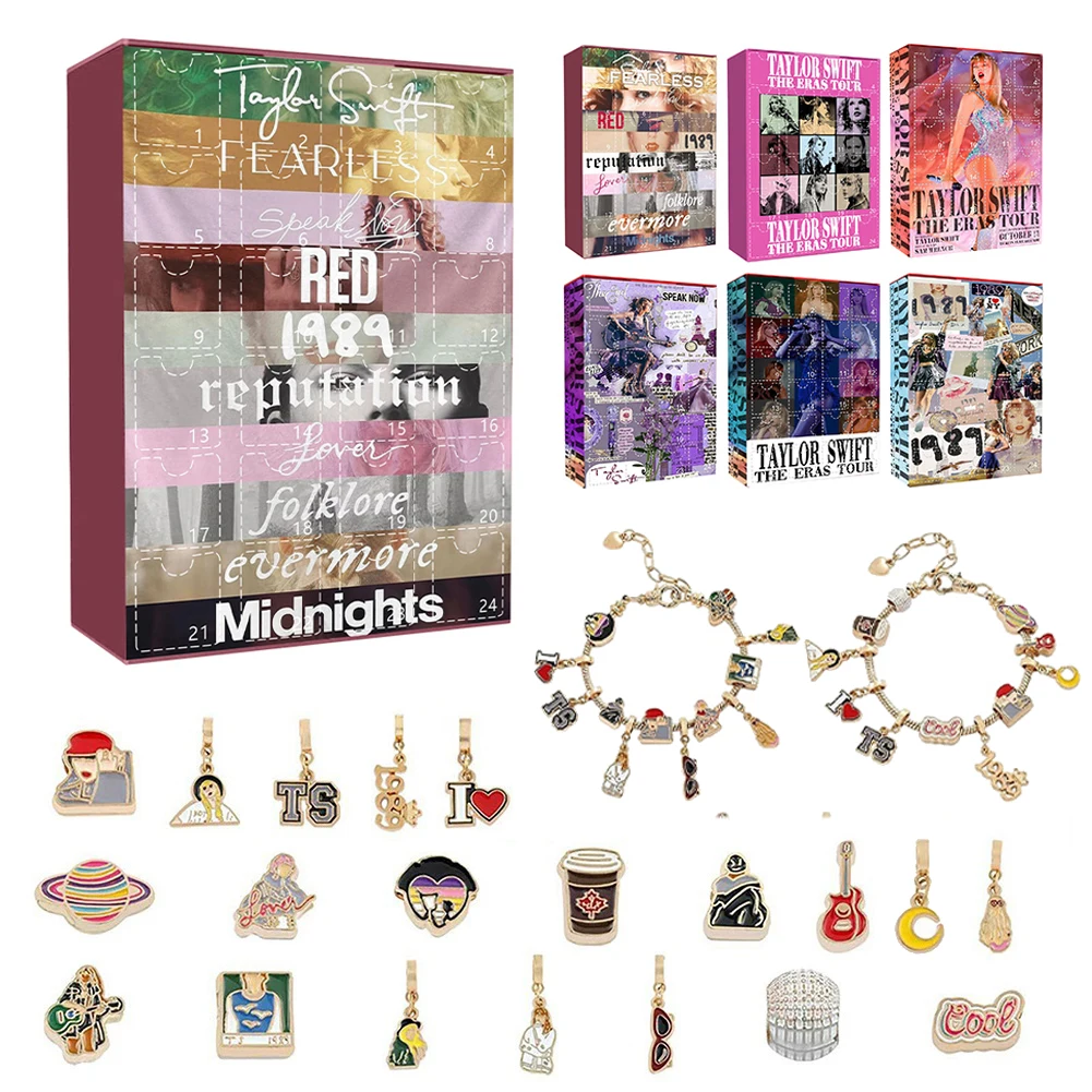 

2024 Music Lover Christmas Advent Calendar DIY Jewelry Making Kit W/ 22 Charms & 2 Bracelets 24-Day Countdown Bracelet for Girls