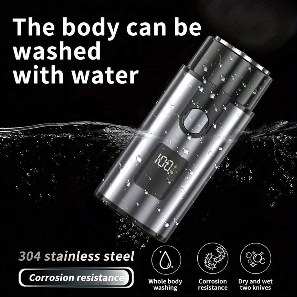 ماكينة حلاقة بشاشة ديجيتال محمولة قابلة لإعادة الشحن ماكينة حلاقة كهربائية منزلية معدنية