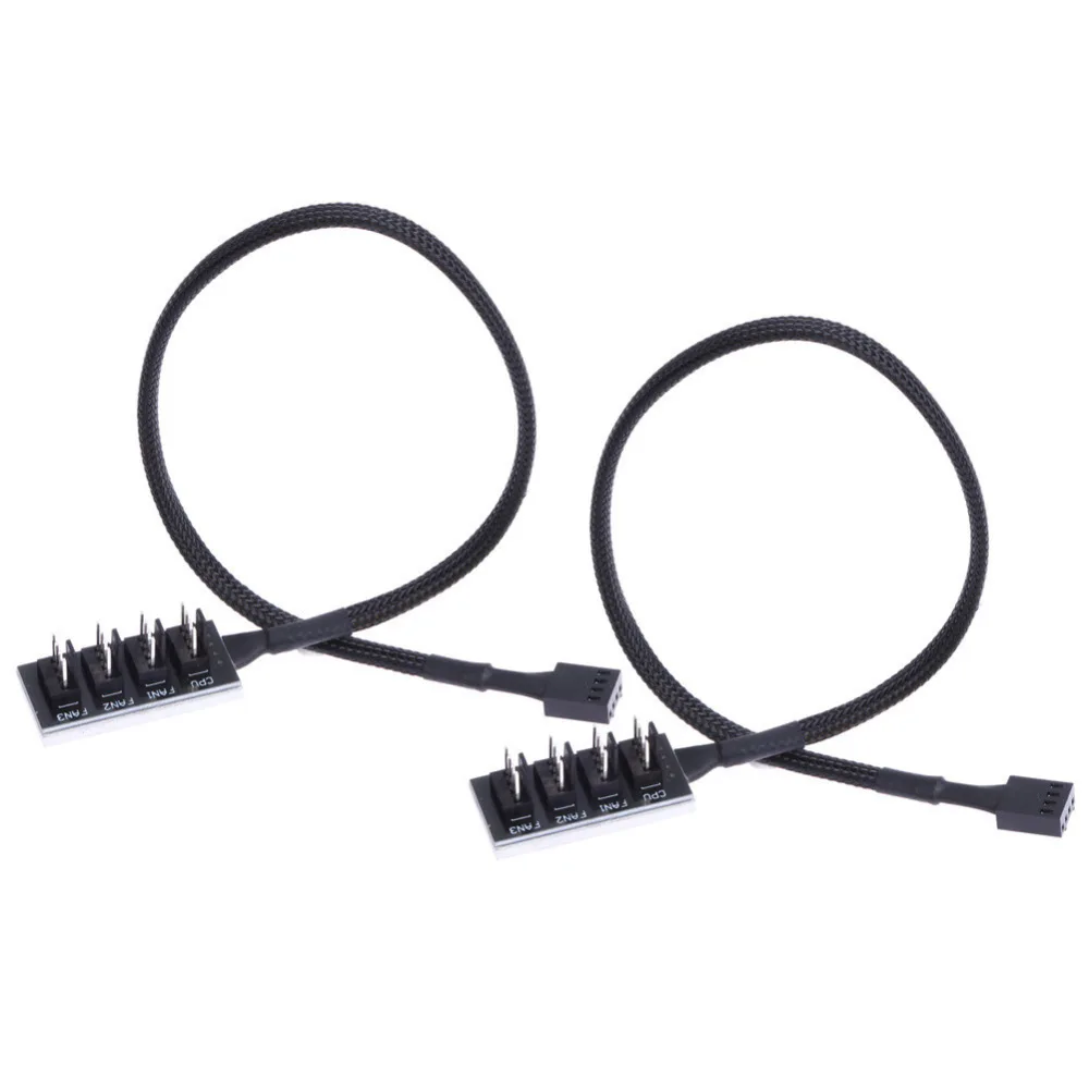 Desktop Computer Fan Hub 5 Way Splitter PWM Adapter 4 Pin Connector For Cooler Chassis Cooling Thermal Control Management