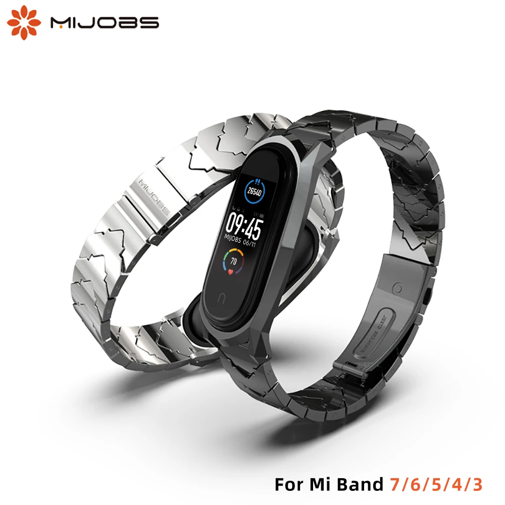 Coeera Para Xiaomi Mi Band 6 7 5 4 3 Pulsera para Mi Band 4 Correa Metal MiBand 6 Correa de muñeca Mi Band 5 7 Pulsera