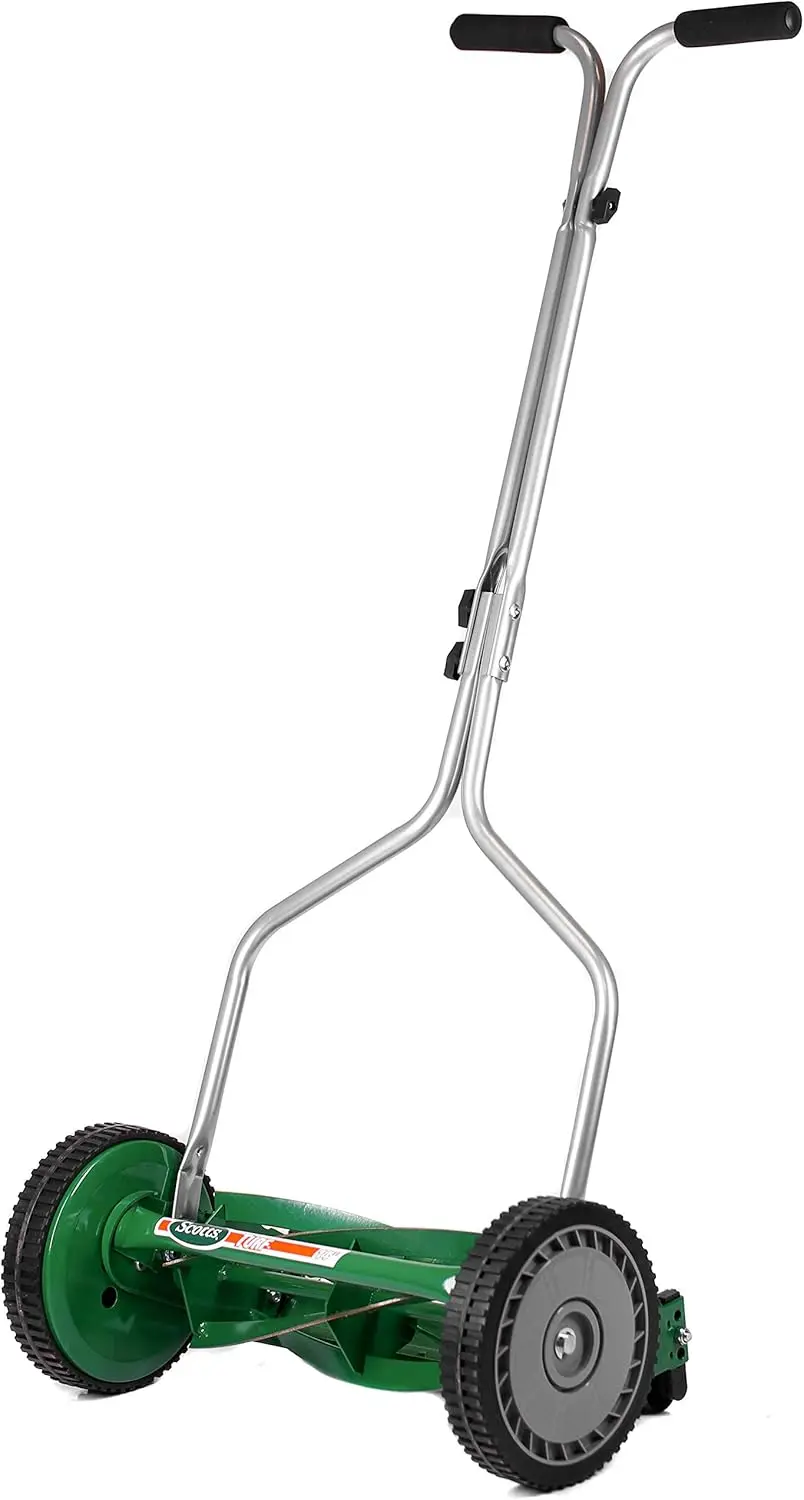 304-14S 14-Inch 5-Blade Push Reel Lawn Mower, Green