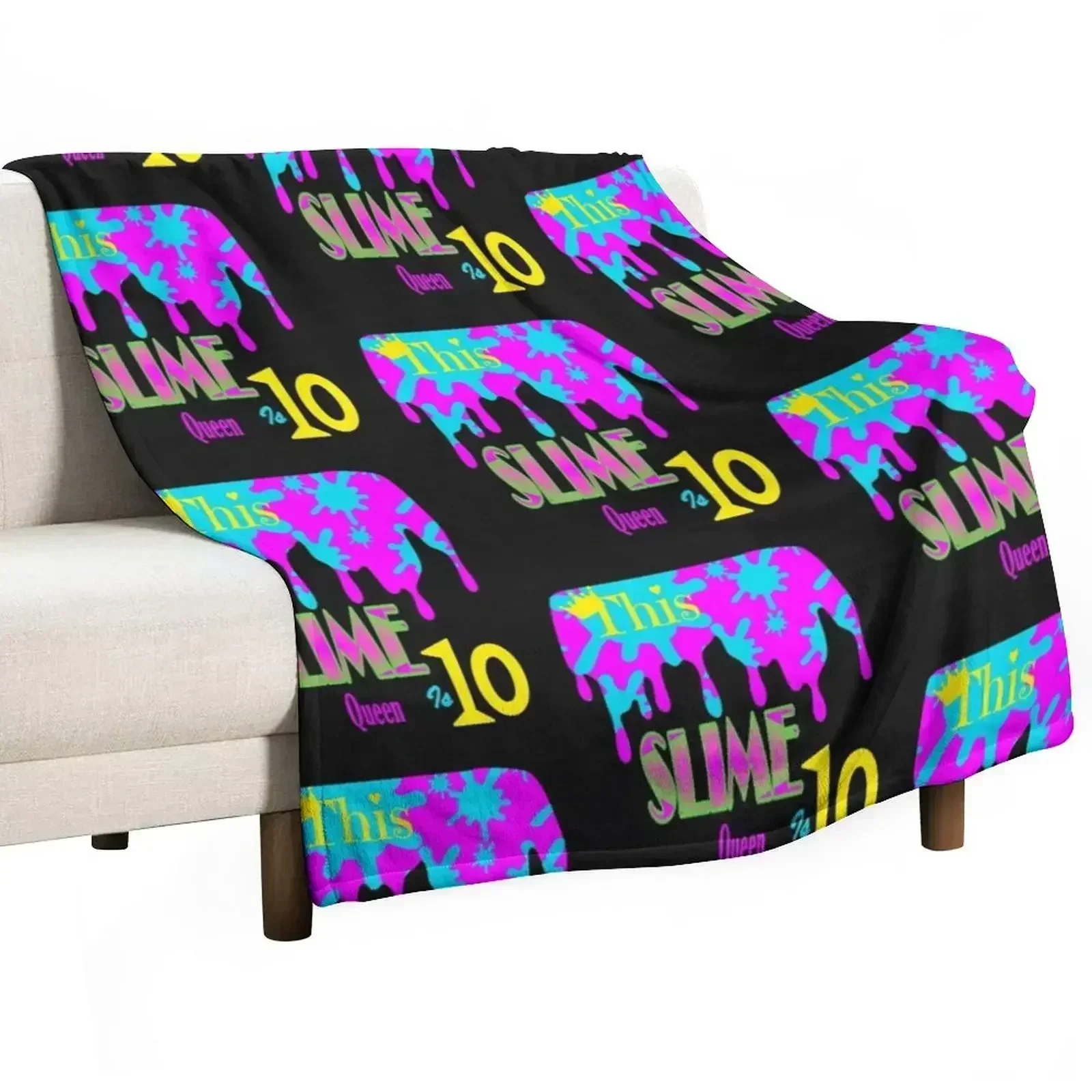 

Slime Glitter Party Throw Blanket Summer Cool Breathable Blanket for Sleeping
