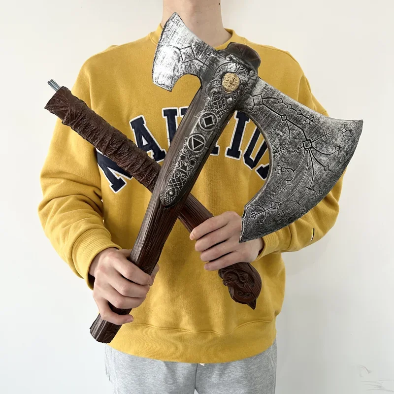 Leviathan Axe Kratos Arma Modelo Pu Game God of War, Ragnarok Axe Cosplay Faca, Katana Espadas, Brinquedos para Meninos, 93cm