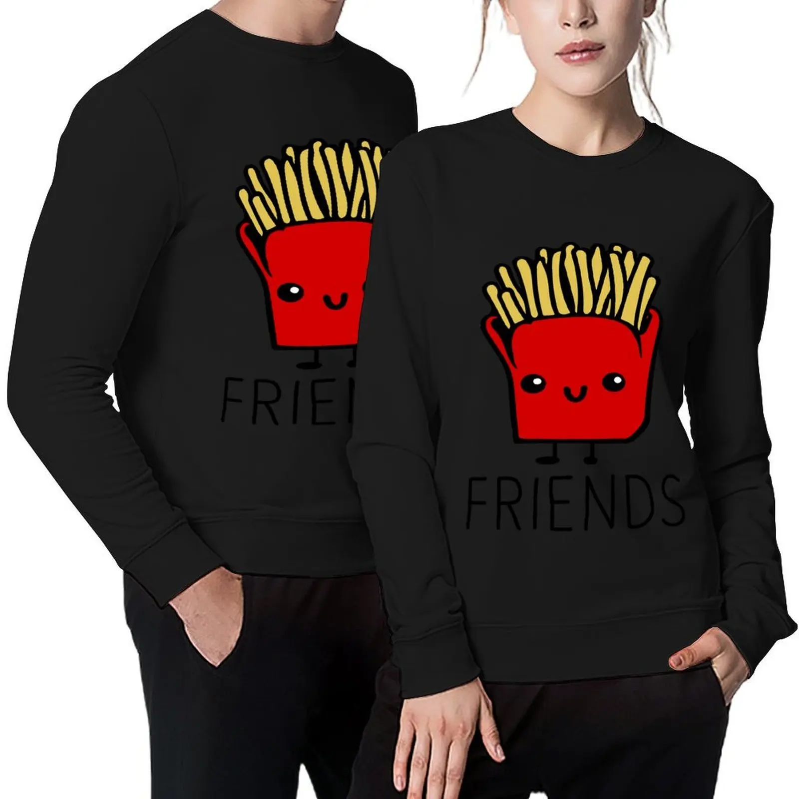 

Best Friends Clothing - The French Fries Pullover men's sweat-shirt set men wear korean style clothes mens clothes sweatshirt