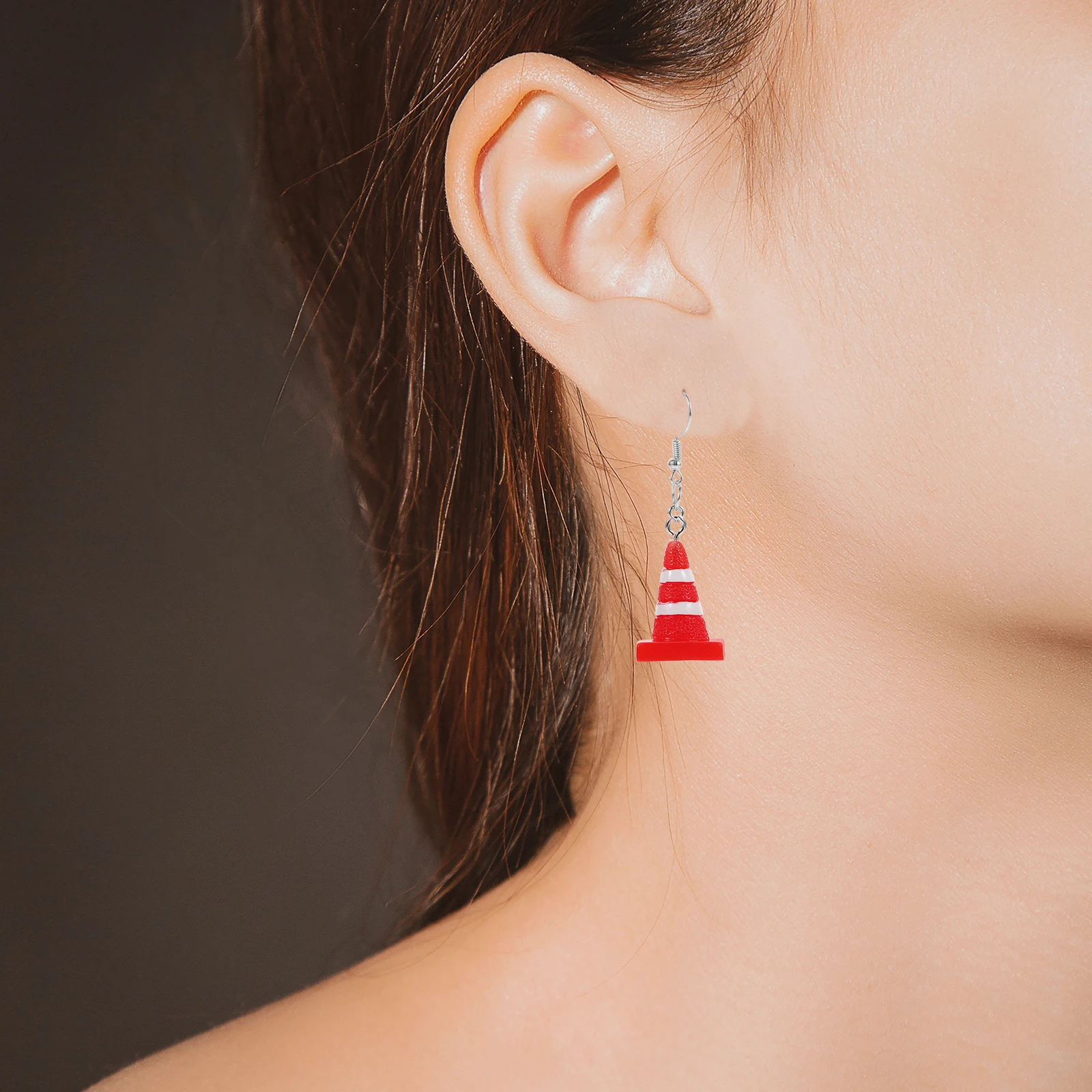

10pcs Resin Pendant Accessories Mini Traffic Cones Earrings Necklace Keychain Crafts Jewelry Making Charms Diy Supplies