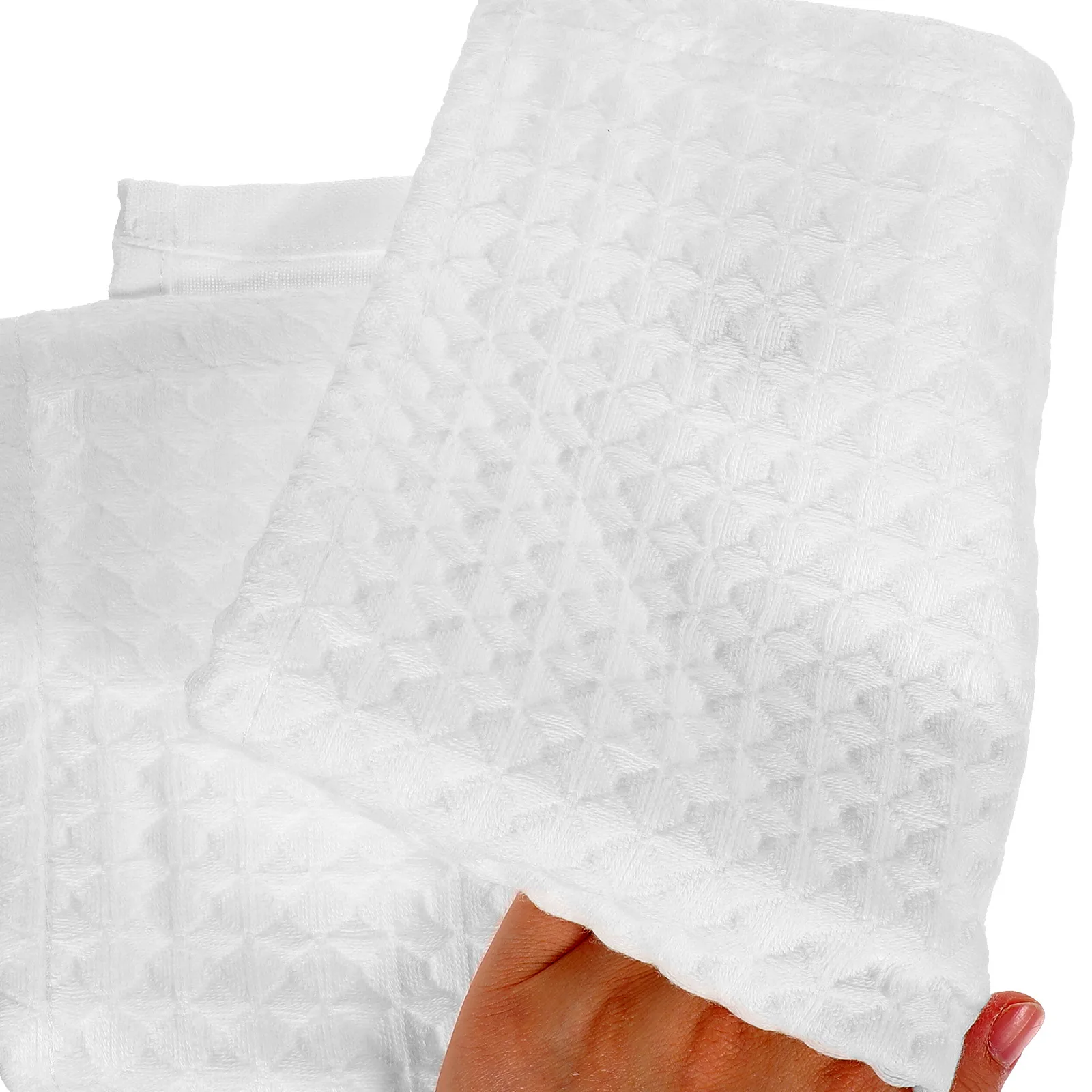 

Cotton Waffle Square Towels Ultra- Cleaning Washcloths Multi-Purpose Cotton Set