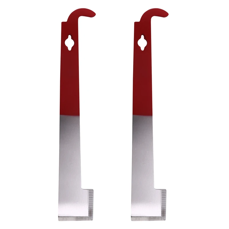 2 Pack Stainless Steel Beekeeping Hive Tool J Hook Bee Frame Lifter And Scraper Equipment For Beekeepers-A73M
