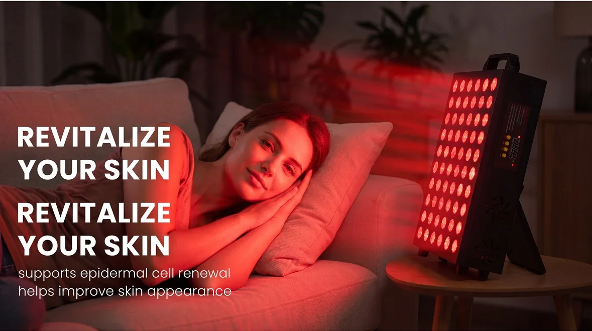 Doppelchip-LED-Rotlichttherapie-Panel-Lampe 660nm Nahinfrarot 850nm Infrarot Schönheitsgeräte für Gesicht und Körper mit Timer-Funktion – Detail 11