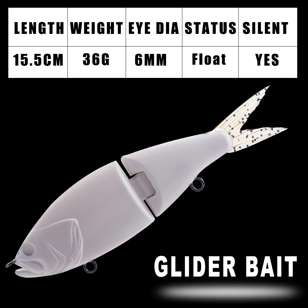 Imagem -02 - Flutuante para Pesca Glider Blanks Lure 36cm 15.5g Isca Dura Artificial Única Articulada Pesca Faça Você Mesmo Pcs Lot Dr.holife-swimbait