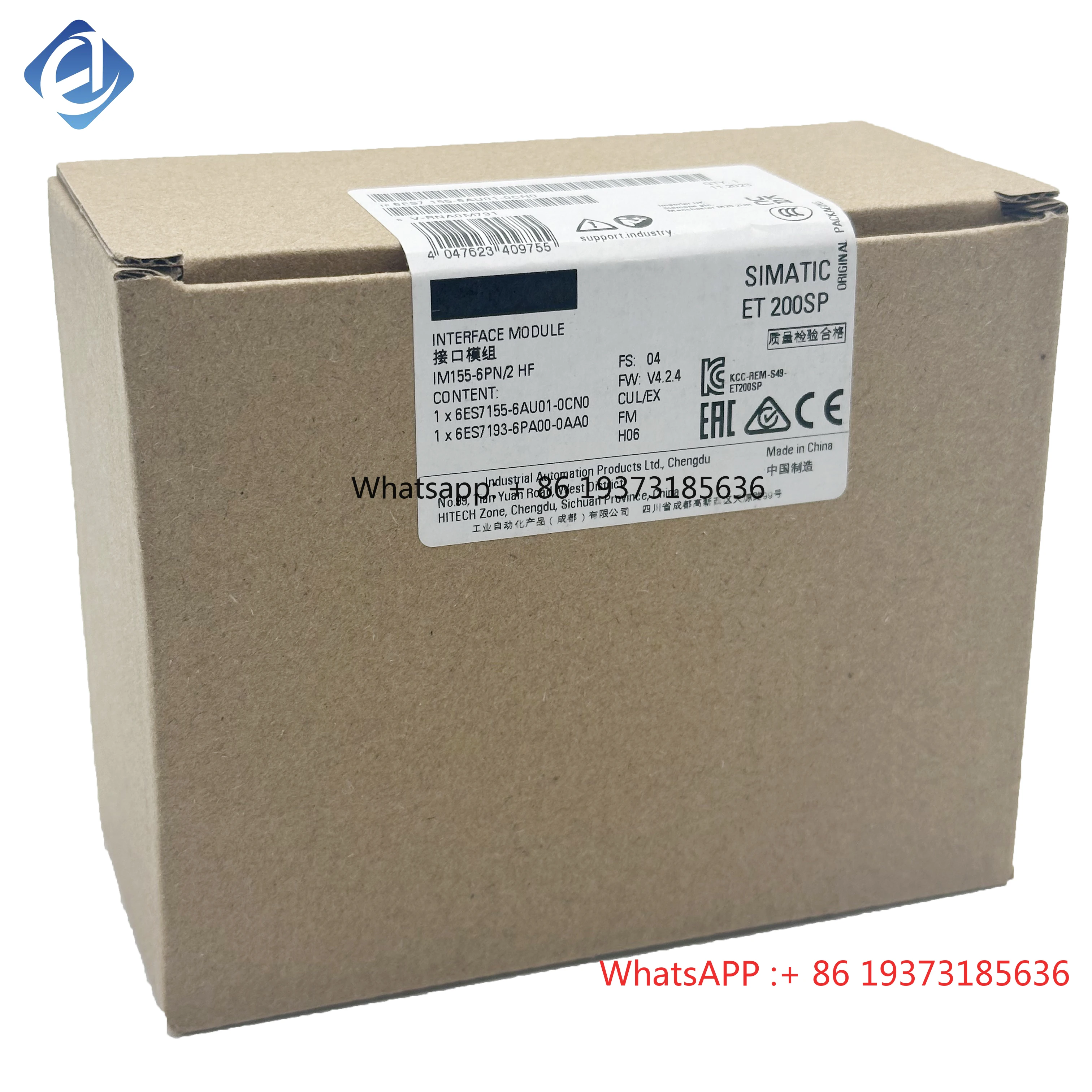 New Original SIMATIC ET200SP CPU Module 6ES7155-6AU01-0CN0 6ES7 155-6AU01-0CN0 PLC RS485 Communication Interface Stock Warehouse