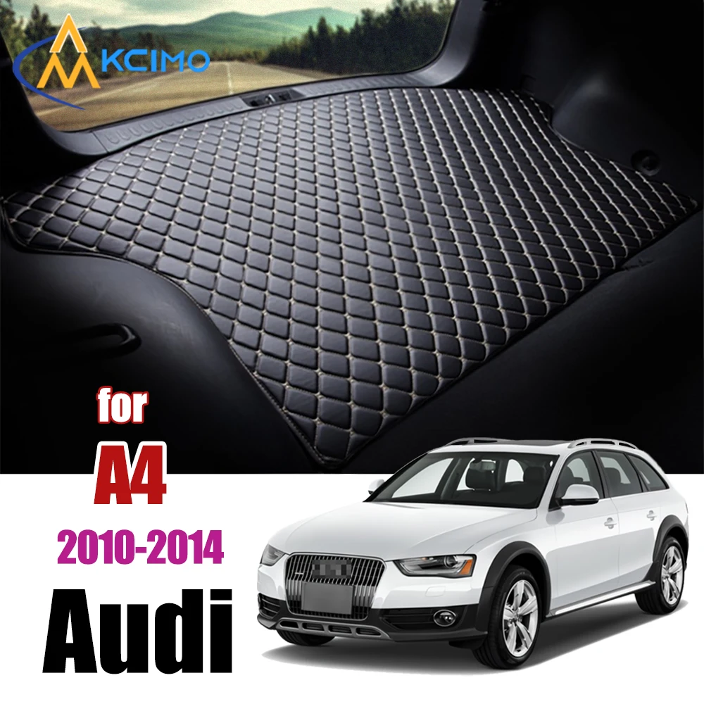

1 шт. коврик в багажник автомобиля из искусственной кожи для Audi A4 2010-2014, защитный коврик для багажника, салон автомобиля 2010 2011 2012 2013 2014