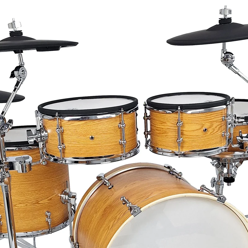 XD-2000F-KM Natural Color Rack Tom Attach with Crash Cymbal Stand Electronic Drum Set Professional Electric Drum